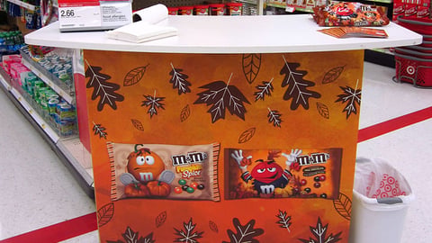 Target M&M's Fall Sampling Station