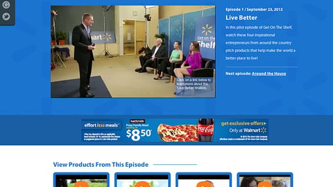 Walmart 'Get on the Shelf' Landing Page