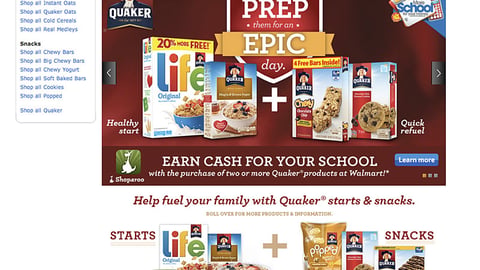 Quaker Walmart 'Prep' Carousel Ad