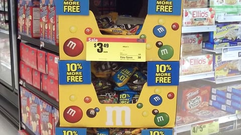 M&M's 'Game Day is Better' Case Stack