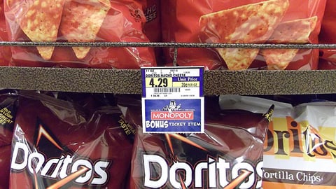 Albertsons Doritos 'Bonus Ticket Item' Price Label