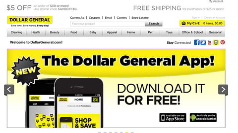 Dollar General App Carousel Ad
