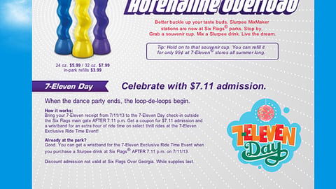 Slurpee Six Flags '7-Eleven Day' Page
