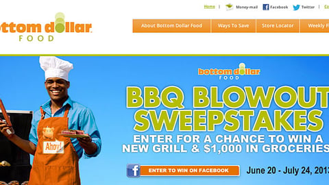 Bottom Dollar 'BBQ Blowout' Carousel Ad
