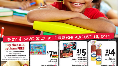 Winn-Dixie 'Back to School' Circular Cover