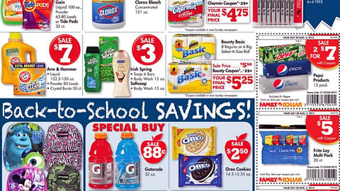 Family Dollar 'Back-to-School Savings' Feature