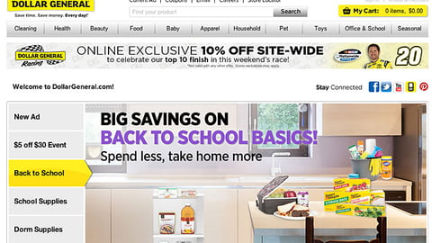 Dollar General 'Back to School Basics' Carousel Ad