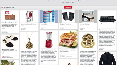BJ's 'Back to School Inspiration' Pinterest Board
