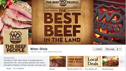 Winn-Dixie 'Best Beef in the Land' Facebook Cover