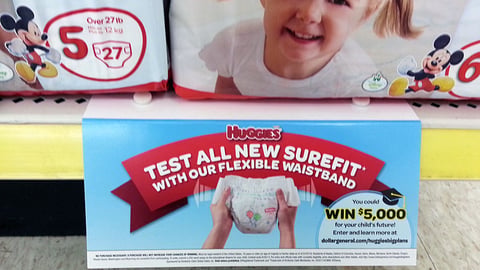 Huggies Dollar General 'Little Hands, Big Plans' Shelf Talker