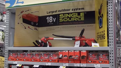 Lowe's Black & Decker 'Wake Up It's Spring' Endcap