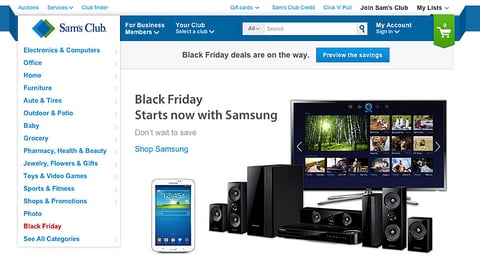 Sam's Club 'Black Friday' Carousel Ad