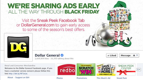 Dollar General Black Friday Facebook Cover