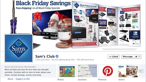Sam's Club 'Black Friday Savings' Facebook Cover