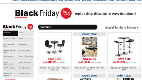 Meijer 'Black Friday in July' Webpage