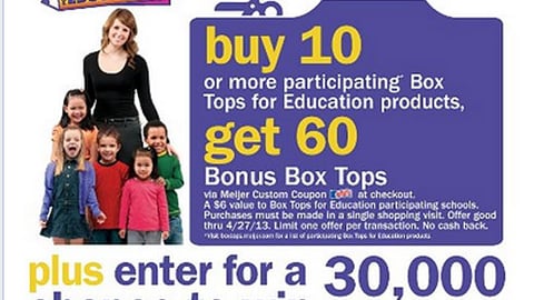 General Mills Meijer 'Box Tops' Facebook Update