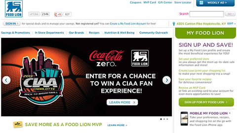 Food Lion Coke 'CIAA Experience' Carousel Ad
