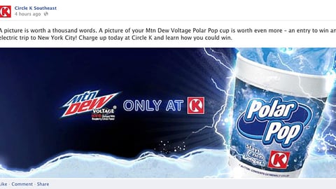 Circle K Southeast Mountain Dew Voltage Facebook Update
