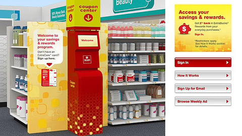 CVS iPad App ExtraCare Access Page