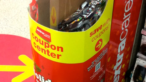 M&M's CVS 'Coupon Center' Holiday Dump Bin