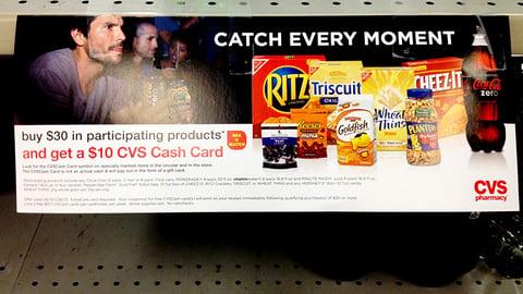 Coca-Cola 'CVSCash Card' Case Sign