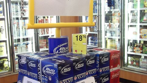 Bud Light Super Bowl Display