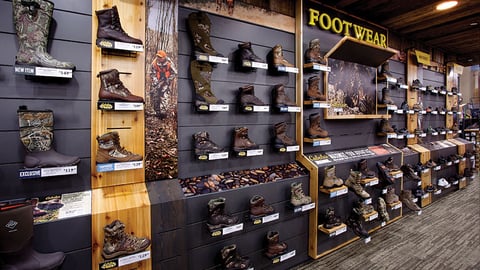 Cabela's Footwear Wall