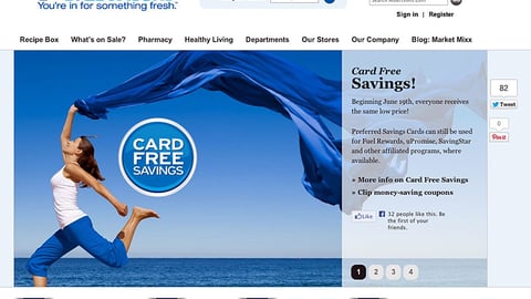 Albertsons 'Card Free Savings' Carousel Ad