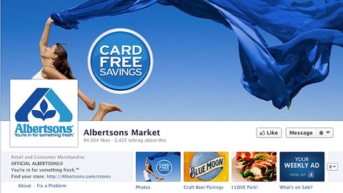 Albertsons 'Card Free Savings' Facebook Graphic