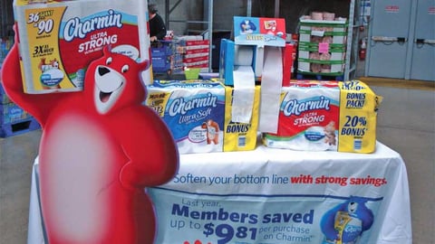 Sam's Club Charmin Sampling Table