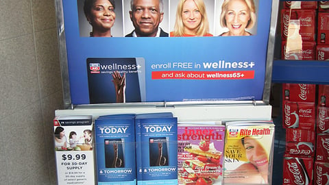 Rite Aid 'Wellness65+' Circular Rack Header