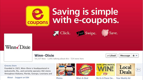 Winn-Dixie 'Click. Swipe. Save' Facebook Cover