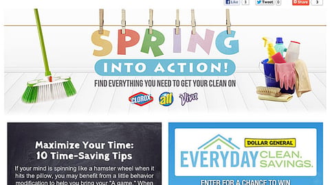 Dollar General 'Spring Into Action' Landing Page
