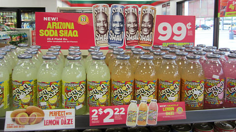 Snapple 7-Eleven LemonDaze Shelf Signs