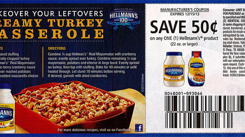 Hellmann's 'Makeover Your Leftovers' FSI