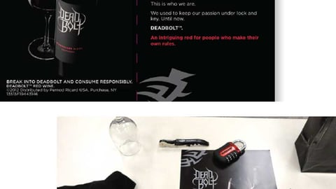 Deadbolt Wine Marketing Collateral