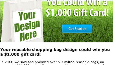 Kroger 'Design a Reusable Bag' Email