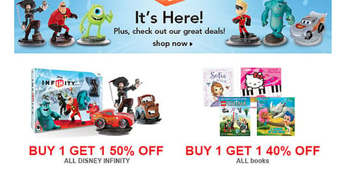 Toys "R" Us 'Disney Infinity' Email Ad