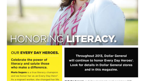 Dollar General 'Every Day Heroes' Literacy Advertorial
