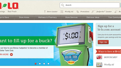 Bi-Lo 'Dollar Tank Club' Carousel Ad