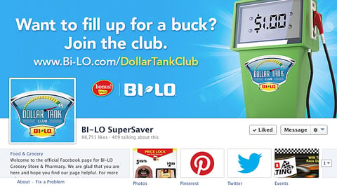 Bi-Lo 'Dollar Tank Club' Facebook Cover