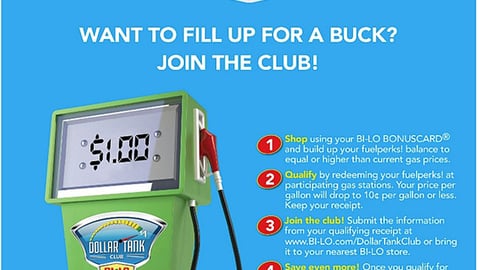 Bi-Lo 'Dollar Tank Club' Feature