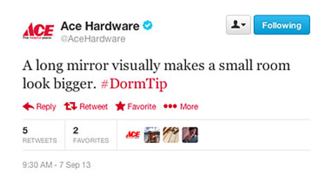 Ace 'DormTip' Twitter Update
