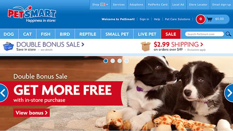 PetSmart 'Double Bonus Sale' Carousel Ad