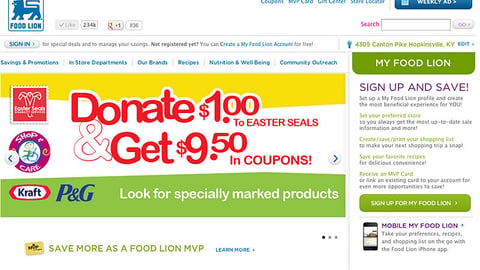 Food Lion 'Shop & Care' Carousel Ad