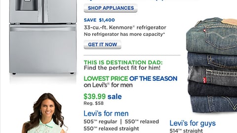 Sears 'Man of Steel' Email Ad