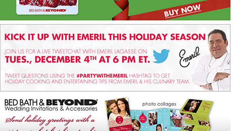 Bed Bath & Beyond 'Party with Emeril' Email Ad