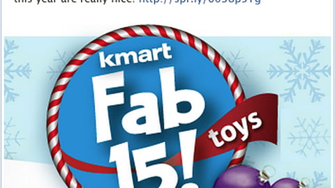 Kmart 'Fab 15' Facebook Update