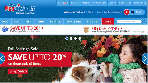 PetSmart 'Fall Savings' Carousel Ad