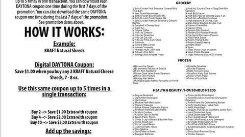 Kroger 'Fast Track to Savings' Shopping List